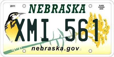 NE license plate XMI561