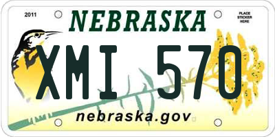 NE license plate XMI570