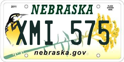 NE license plate XMI575