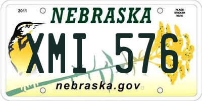 NE license plate XMI576