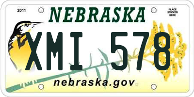 NE license plate XMI578