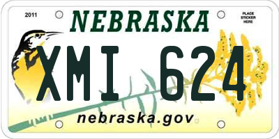 NE license plate XMI624