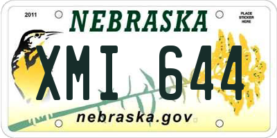 NE license plate XMI644