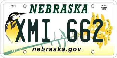 NE license plate XMI662
