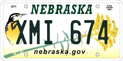 NE license plate XMI674