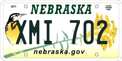 NE license plate XMI702