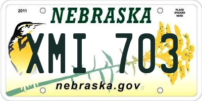 NE license plate XMI703