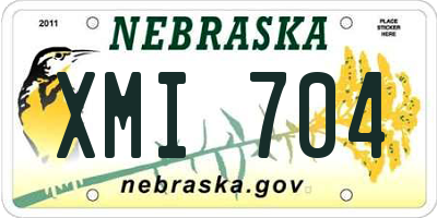 NE license plate XMI704
