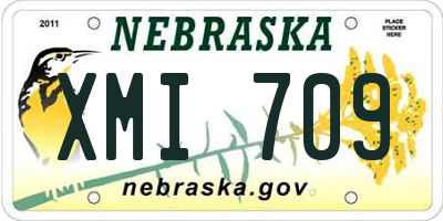 NE license plate XMI709