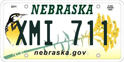 NE license plate XMI711