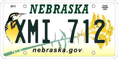 NE license plate XMI712