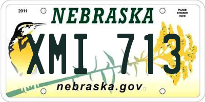 NE license plate XMI713