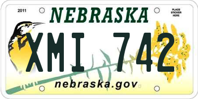 NE license plate XMI742