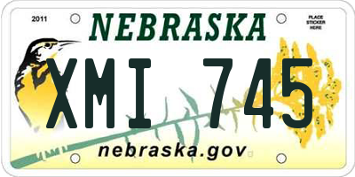 NE license plate XMI745