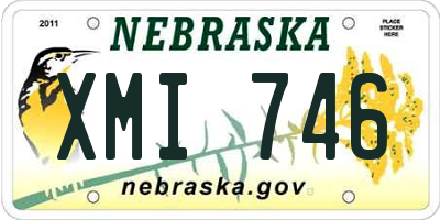 NE license plate XMI746