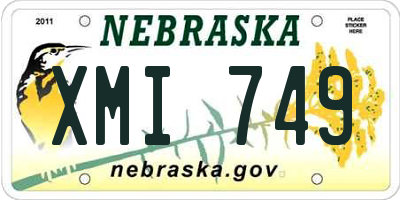 NE license plate XMI749