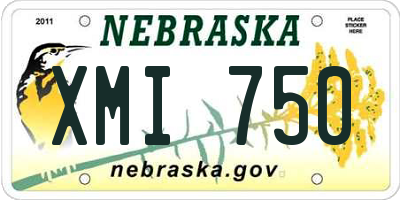 NE license plate XMI750
