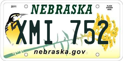 NE license plate XMI752