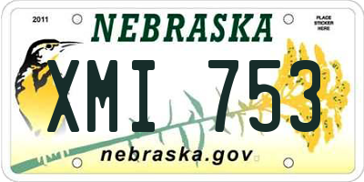 NE license plate XMI753