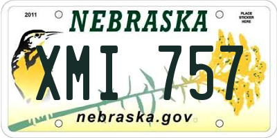 NE license plate XMI757