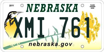 NE license plate XMI761