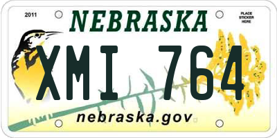 NE license plate XMI764