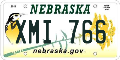 NE license plate XMI766
