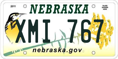 NE license plate XMI767