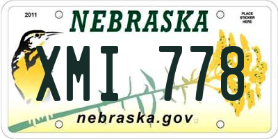 NE license plate XMI778