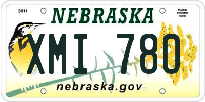 NE license plate XMI780
