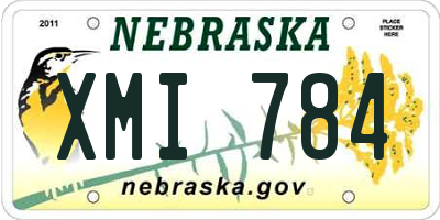 NE license plate XMI784