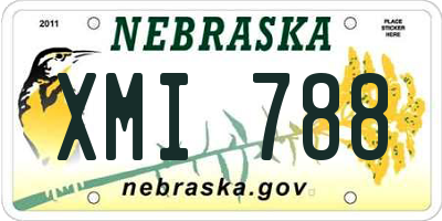 NE license plate XMI788