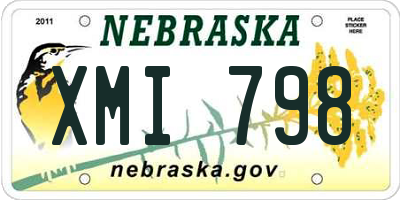 NE license plate XMI798