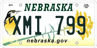 NE license plate XMI799