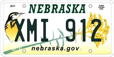 NE license plate XMI912