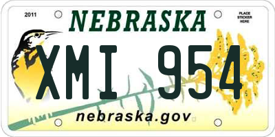 NE license plate XMI954