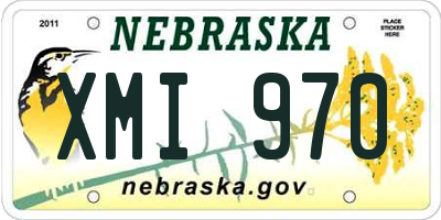 NE license plate XMI970