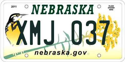 NE license plate XMJ037