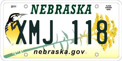 NE license plate XMJ118