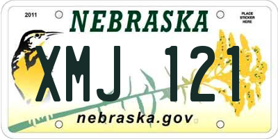 NE license plate XMJ121