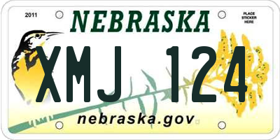 NE license plate XMJ124