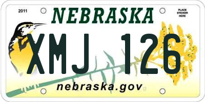 NE license plate XMJ126
