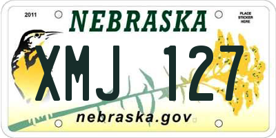 NE license plate XMJ127