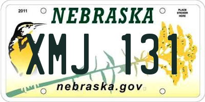 NE license plate XMJ131