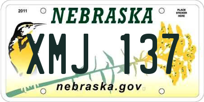 NE license plate XMJ137