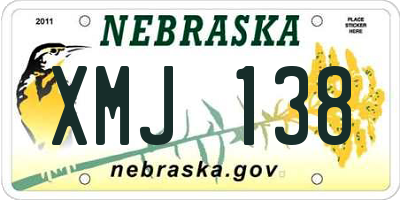 NE license plate XMJ138