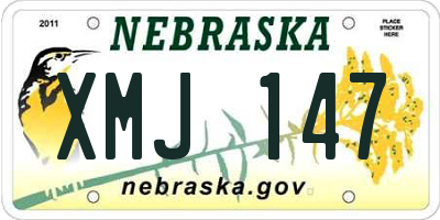 NE license plate XMJ147
