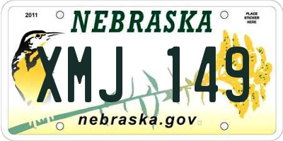 NE license plate XMJ149