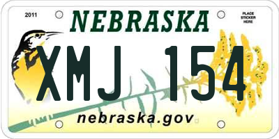 NE license plate XMJ154