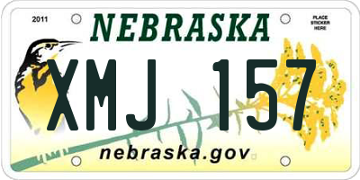 NE license plate XMJ157